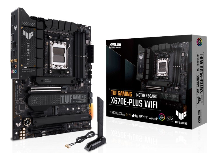 MOTHERBOARD ASUS TUF GAMING X670-E PLUS WIFI AMD AM5  NEGRO