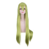 Peruca De Cosplay De Couro Verde Lancer Enkidu 100cm