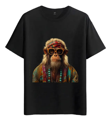 Tshirt Muscle Freaks Mono Hippie Con Gafas Estilo Monkey Art | Meses sin interés