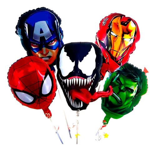 Bouquet Globos Niño Avengers Fiesta Temática Super Héroes