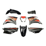 Kit De Plasticos Completo Yamaha Xtz 250 Negro Mtc