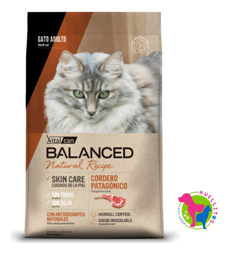 Vitalcan Balanced Gato Cordero Natural Recipe X 7,5kg