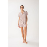 Camisero Pijama Promesse By Woman Short 15158 Animal Blanco