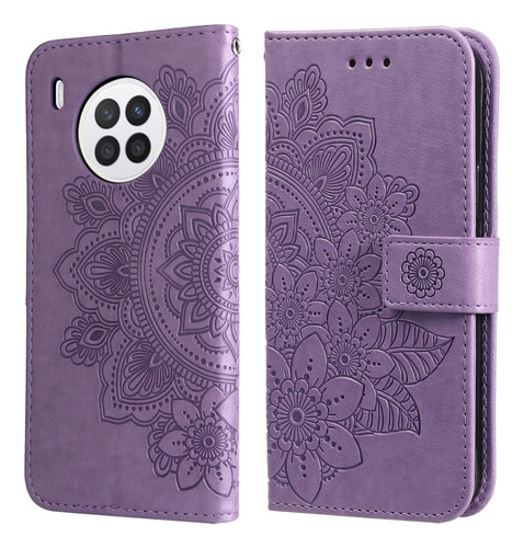 Funda De Poliuretano Con Estampado De Flores Para Huawei Nov