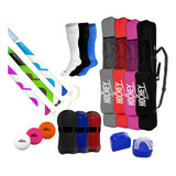 Kit Hockey Completo Palo Canillera Medias Bucal Funda Bocha 