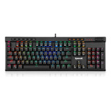 Teclado Gamer Redragon Vata Pro K580rgb-pro Qwerty Outemu Brown Español Latinoamérica Color Negro Con Luz Rgb