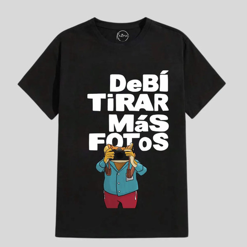 Playera Bad Bunny Debí Tirar Mas Fotos Dtmf Negra Unisex