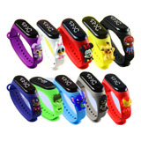 100pzs Reloj Infantil Led Pulsera Dibujos Animados Regalo