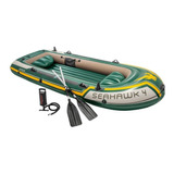 E097 Balsa Bote Lancha Inflable + Remos/bomba Intex Seahawk4