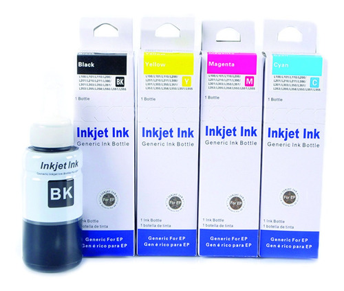 4 Tintas Para Impresoras Canon Gi190 G1100 G2100 G3100 G4100