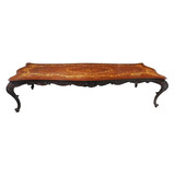 Mesa De Jantar Madeira Luiz Xv Marchetari Base Entalhada Lux