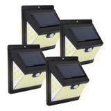 Foco Reflector Solar Maxwell Led Exterior Sensor Pared Set 4