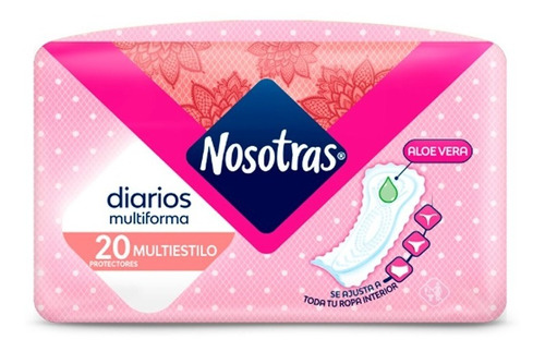 Nosotras Protectores Diarios Femeninos Multiestilo X20