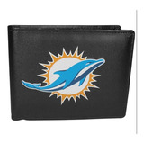 Cartera Hombre Piel Nfl Fútbol Americano Miami Dolphins