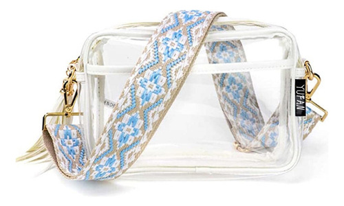 Bolso Bandolera Transparente Para Mujer, De Pvc, Transparent