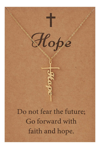 Sannyra Collar De Cruz De Fe Belive Hope Loved - Collar Con.