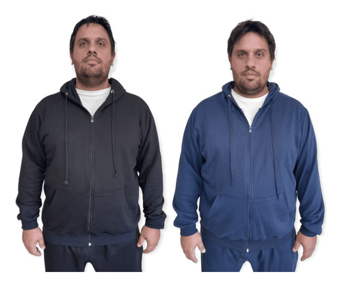 Kit 2 Blusas De Moletom Plus Size Masculino Jaqueta Canguru
