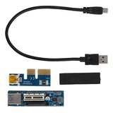 Cabo De Extensão Pci-e 1x Cabo Riser Card Power Usb Extender