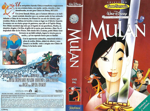 Mulan Vhs Walt Disney Español Latino Video Fantasia