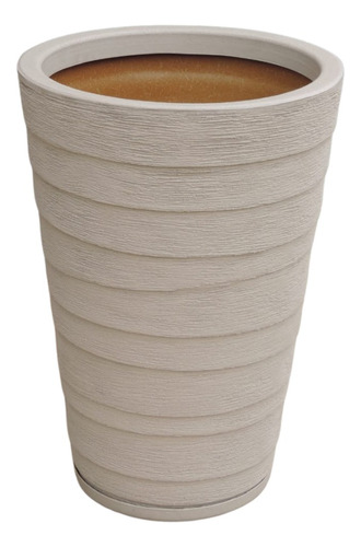 Vaso Para Plantas Coluna Redonda Degrau C/ Prato N4