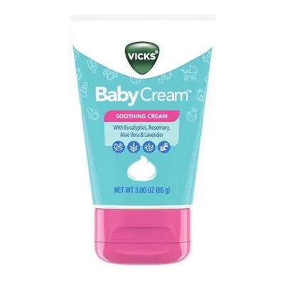 Vicks Crema De Vapor Calmante Para Bebés Con Aloe Vera, 3 Oz