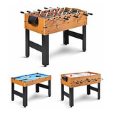 Gymax Mesa De Juego 3 En 1, Mesa De Juego Multijuego 48 En C