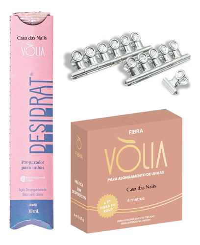 Kit Volia Desidrat + Fibra De Vidro + 12 Presilhas P Inox