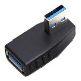 Adaptador Usb Direita L 90 Graus Ângulo Fêmea Cabo Pendrive Cor Preto