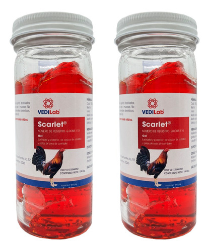 Scarlet Gel 100 Gr Gallos - Con Cepillo Para Aplicar - 2pzas