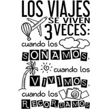 Vinil Decorativo Para Pared Hogar Frases Los Viajes Se..... 