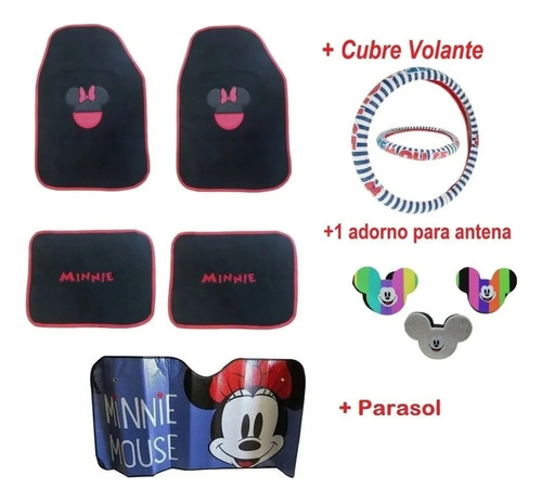 Tapetes Parasol Funda Minnie Mouse Vw Jetta Clasico Gl 2012