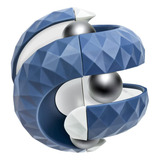 Fidget Pinball Focus Bola Giratoria De Cuentas Cúbicas Azul