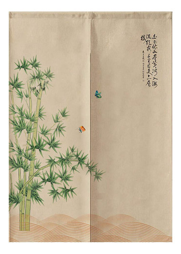 Myru Tapiz De Cortina Japonesa Noren Para Puerta (bambu Verd