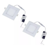 Pack2 Foco Led 12w Embutido Cuadrado - Luz Fría