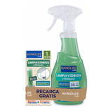 Limpia Vidrios Y Multiuso Nanolife 600ml + Recarga 