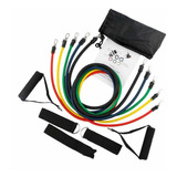 Bandas De Resistencia Tubulares Fitness Ejercicio Kit X 11