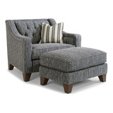 Sofa Berger Mika + Puff Movible Premiun Chenille Fabrica