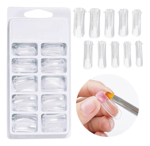 Molde Tips Para Uñas Polygel Acrilico Extension 100pz Envio