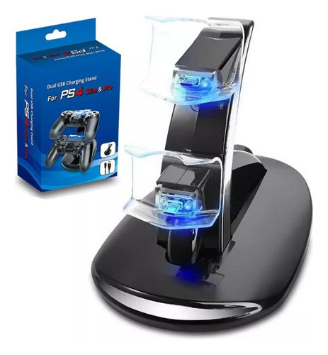 Base De Carga Dual Dock Led Para Controles Play Station Ps4