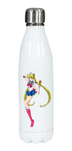 Botella Blanca Acero Inoxidable -  Sailor Moon