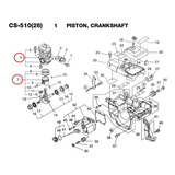 Kit Cilindro Y Pistón Motoguadaña Echo Cs-510 Original