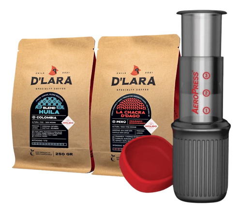 Pack Aeropress Go + 2 Bolsas 250g Molido - Café D'lara