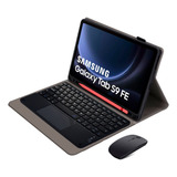 Kit Capa Para Galaxy Tab S9 Fe Tela 10.9 Teclado Abnt2 Touch