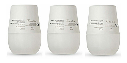 Natura Desodorante Roll-on Sem Perfume 03 Unidades 70ml Cada