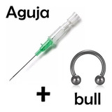 Piercing Argollita Bull 8mm + Aguja Cateter + Regalo Oferta