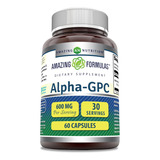 Suplemento Alpha Gpc De Fórmulas Asombrosas | 600 Mg Por Po