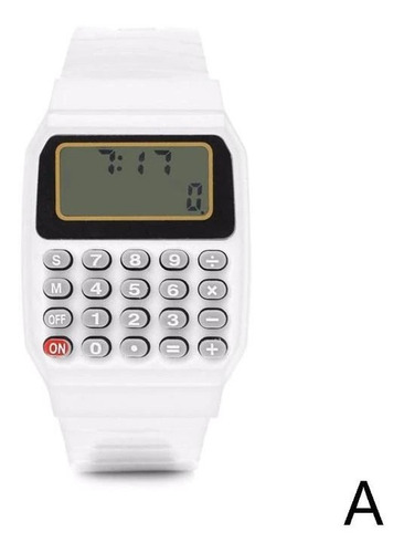 Reloj Con Calculadora Para Niño Y Niña Ajustable De Silicona