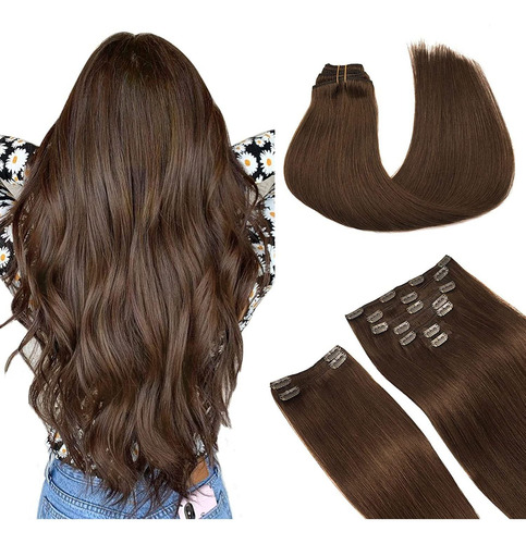 Extensiones De Cabello 150gr 22in Marrón Chocolate