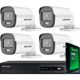 Kit Seguridad Hikvision 4 Camaras 2mp Colorvu + Disco