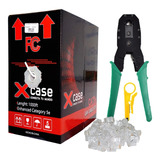 Bobina Cable Utp Cat 5e 305m+100 Rj45+ Pinzas+pelador